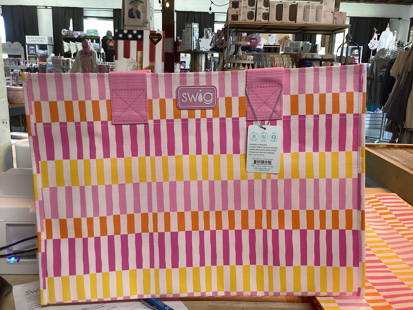 SHERBET STRIPE REUSABLE GIFT BAG