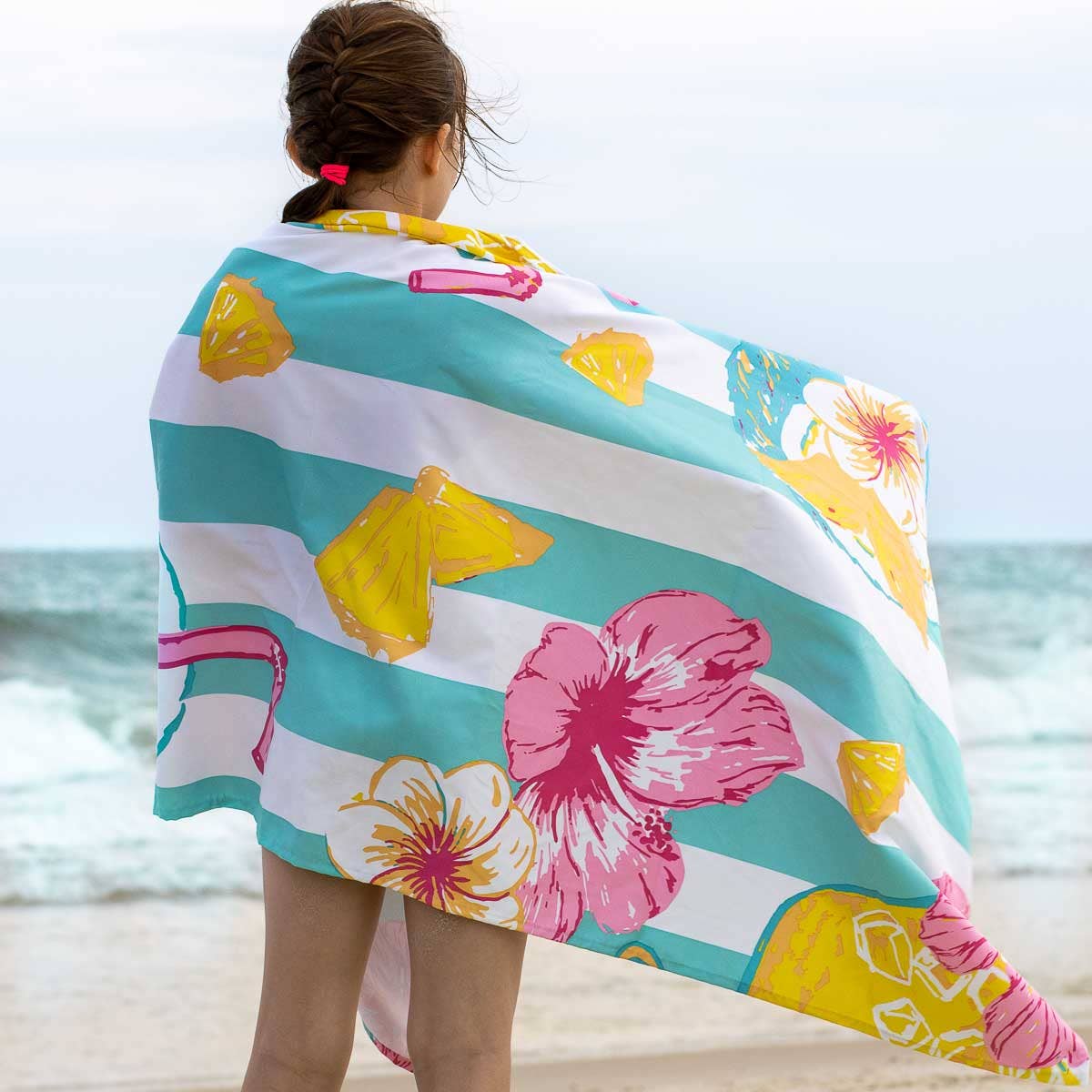 The Royal Standard - Coconut Colada Beach Towel Aruba Blue/Yellow 34x70