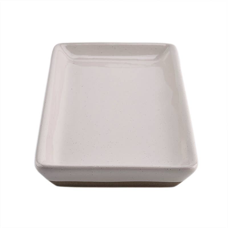 Sweet Water Decor - Cream Stoneware Tray - Home Decor & Gifts