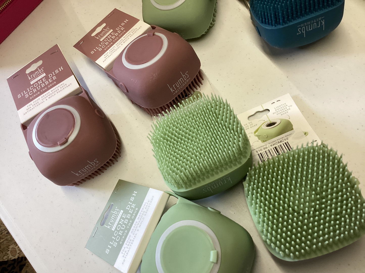 DM Merchandising Krumbs Kitchen Silicone Dish Scrubber