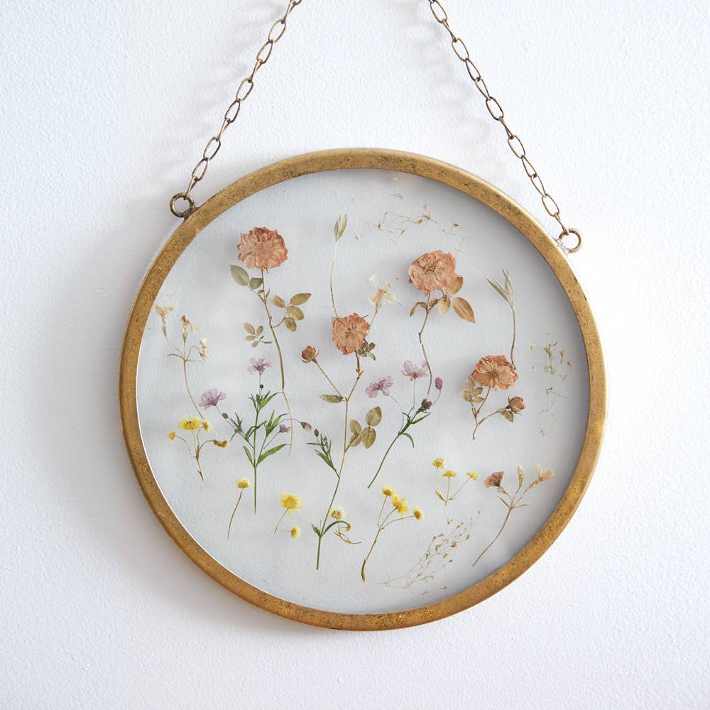 CTW Home Collection - Gold Circle Botanical Wall Decor