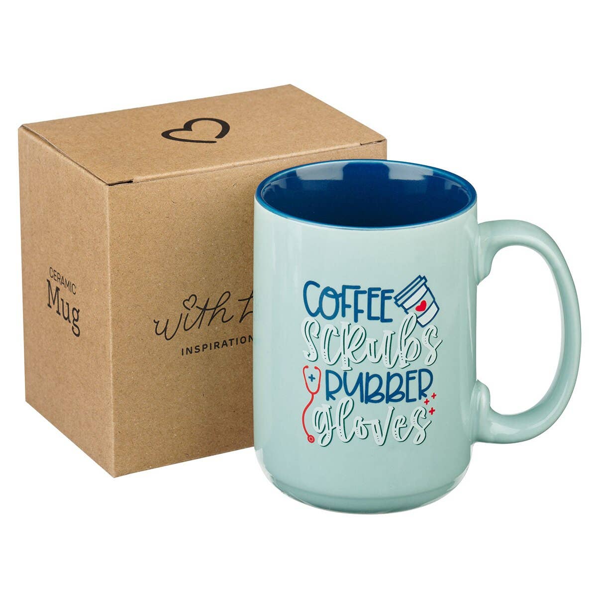 Christian Art Gifts - Mug Teal Nurse - Coffee, Scrubs
