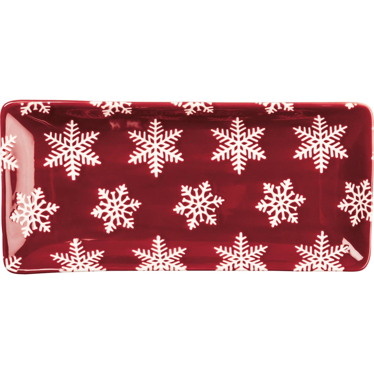 Primitives by Kathy - Snowflake Rectangular Platter