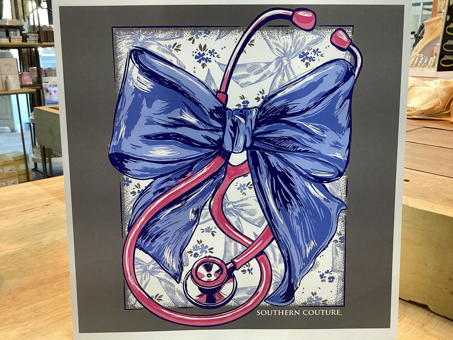 Stethoscope with Bow T-shirt