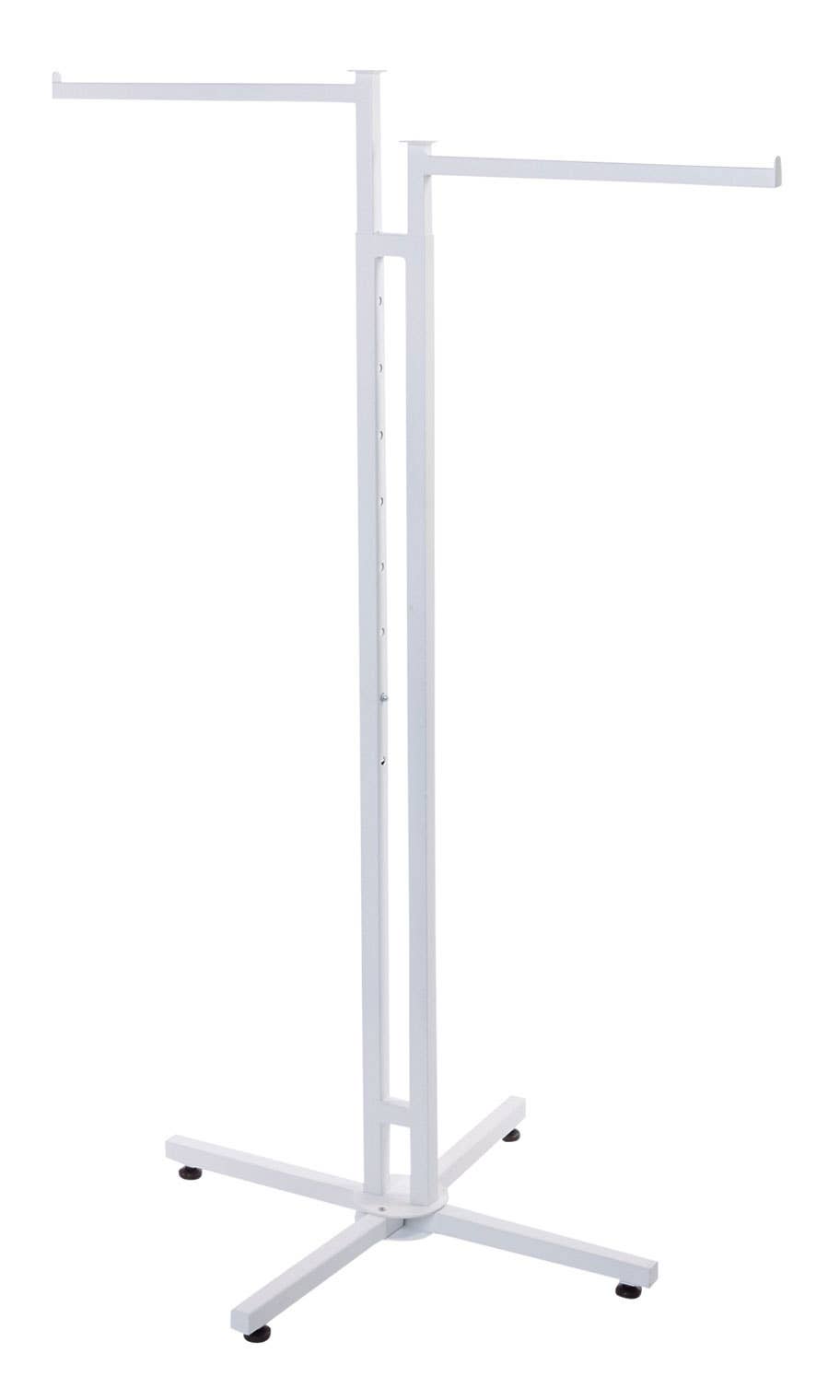 Store Supply Warehouse - White 2-Way Clothing Rack with Straight Arms