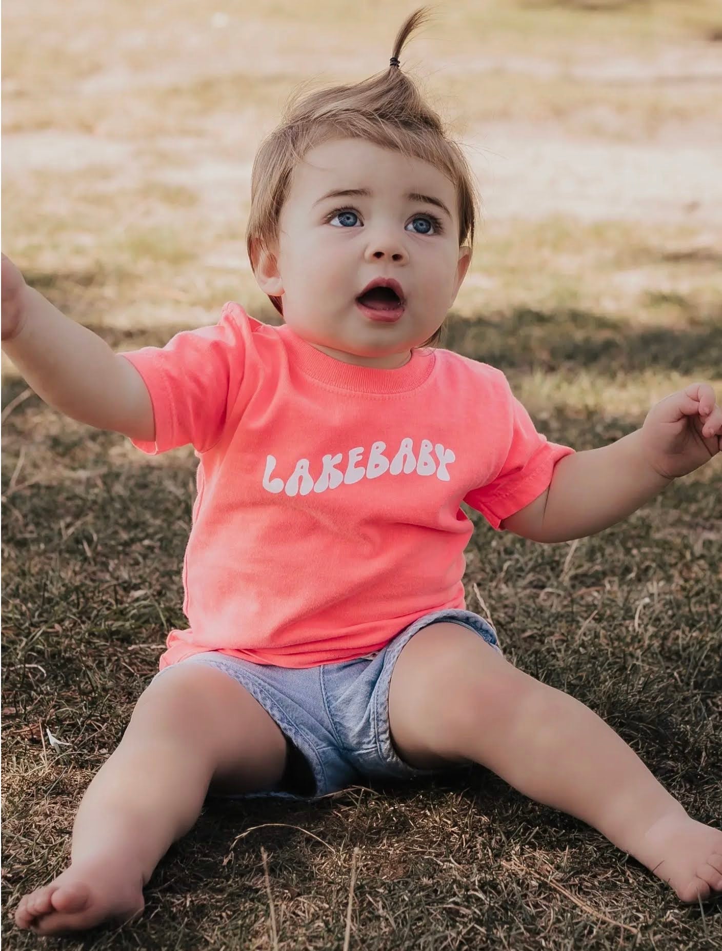 Lake Baby Neon Coral Tee