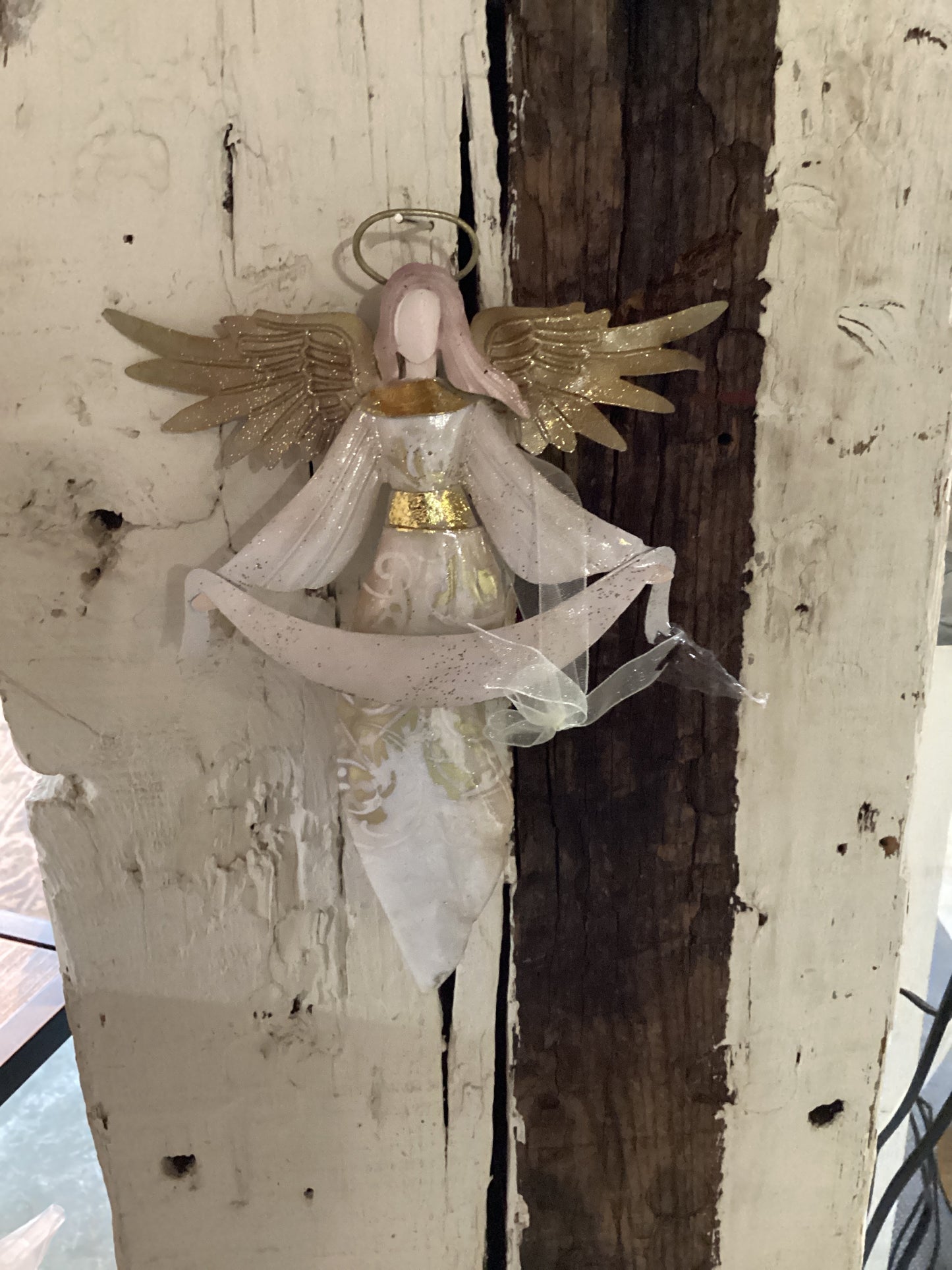 Gold angel ornament