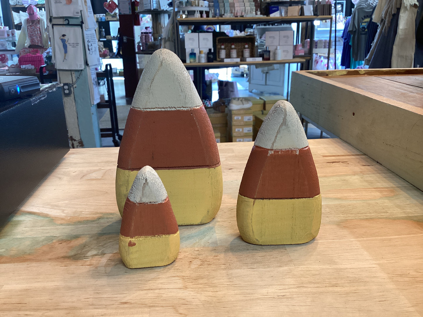 3/Set Wooden Candy Corn