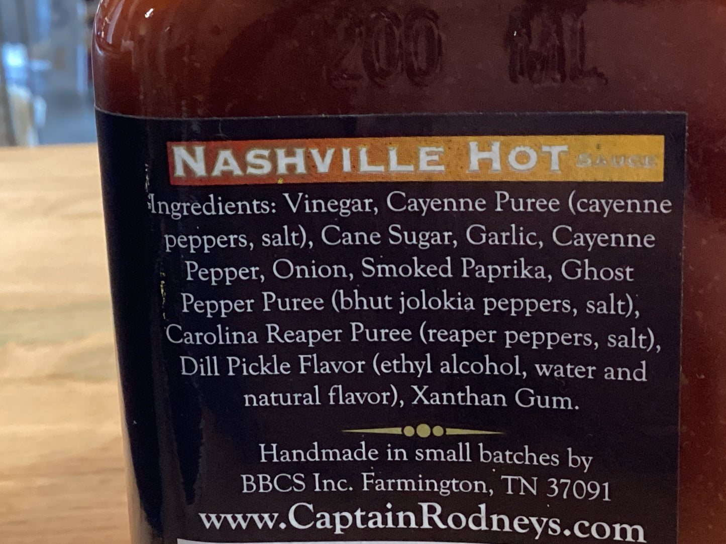 Captain Rodney's Nashville Hot Sauce