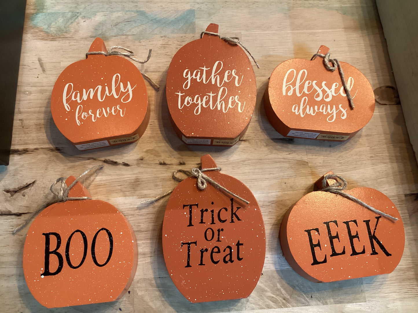 Reversible fall wood pumpkins