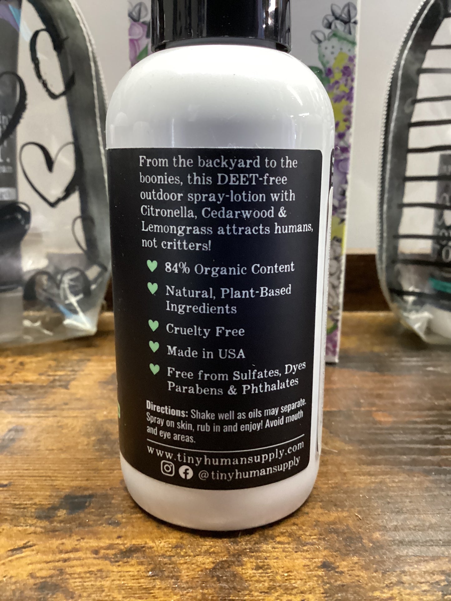Tiny human/take a hike/outdoor spray lotion/4oz