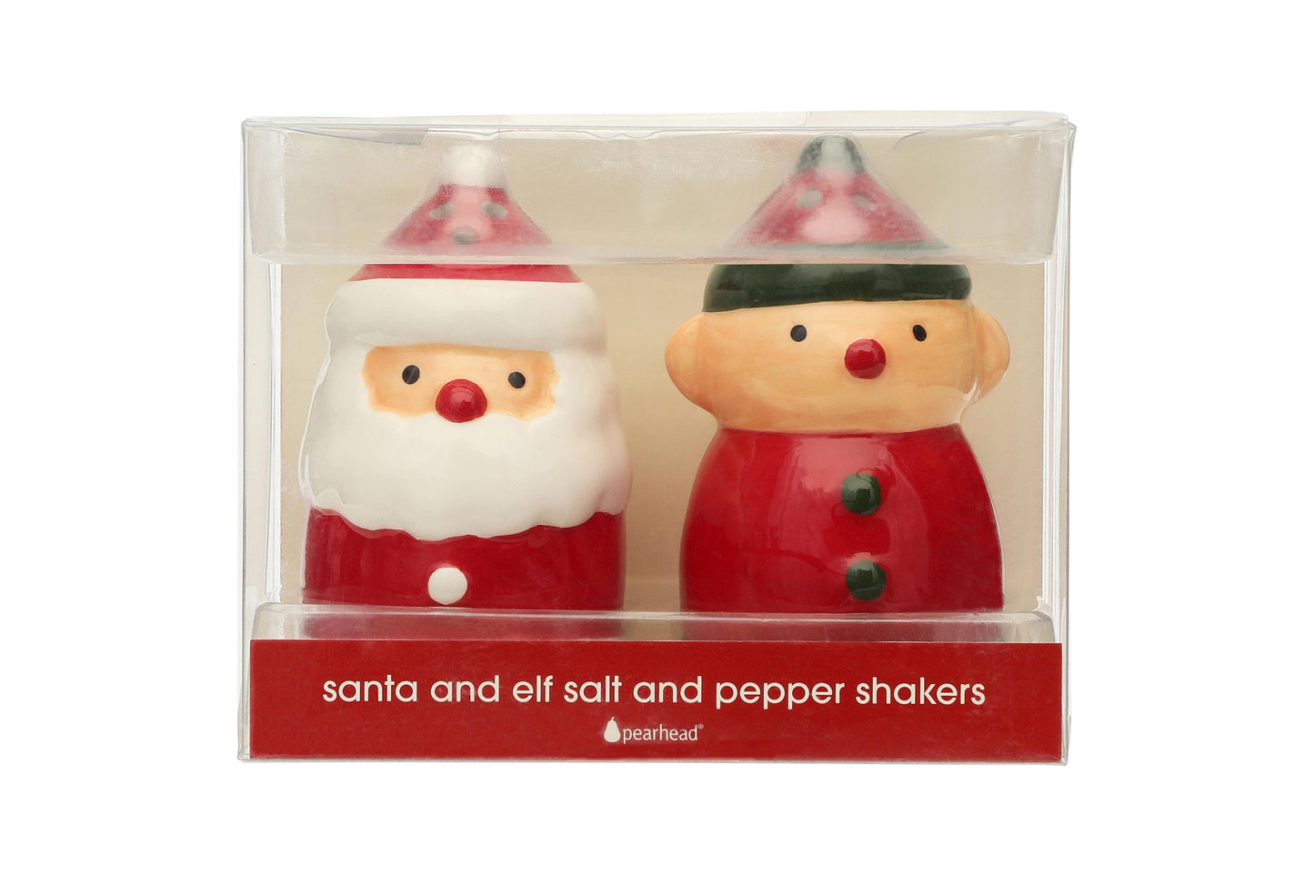Pearhead - Santa & Elf Salt & Pepper Shaker Christmas Set