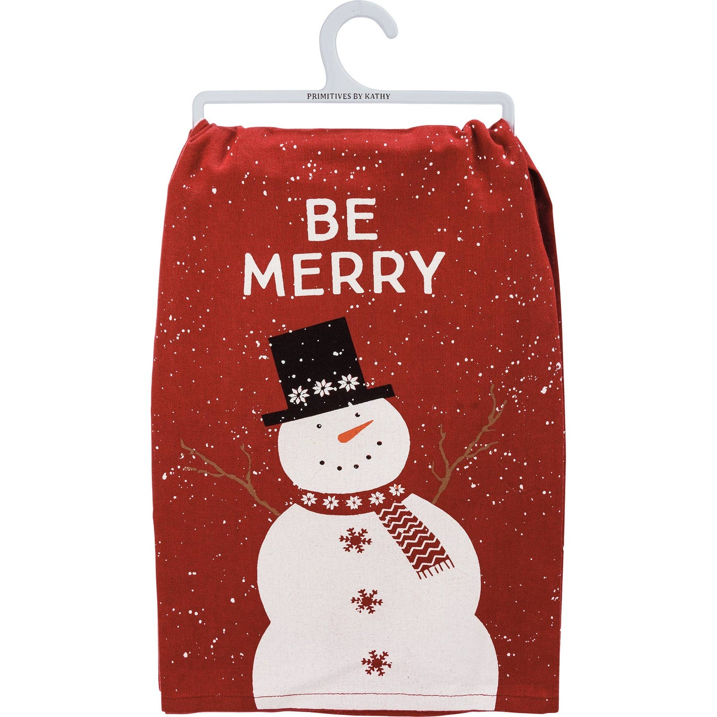 Primitives by Kathy - Be Merry Snowman Kitchen Towel