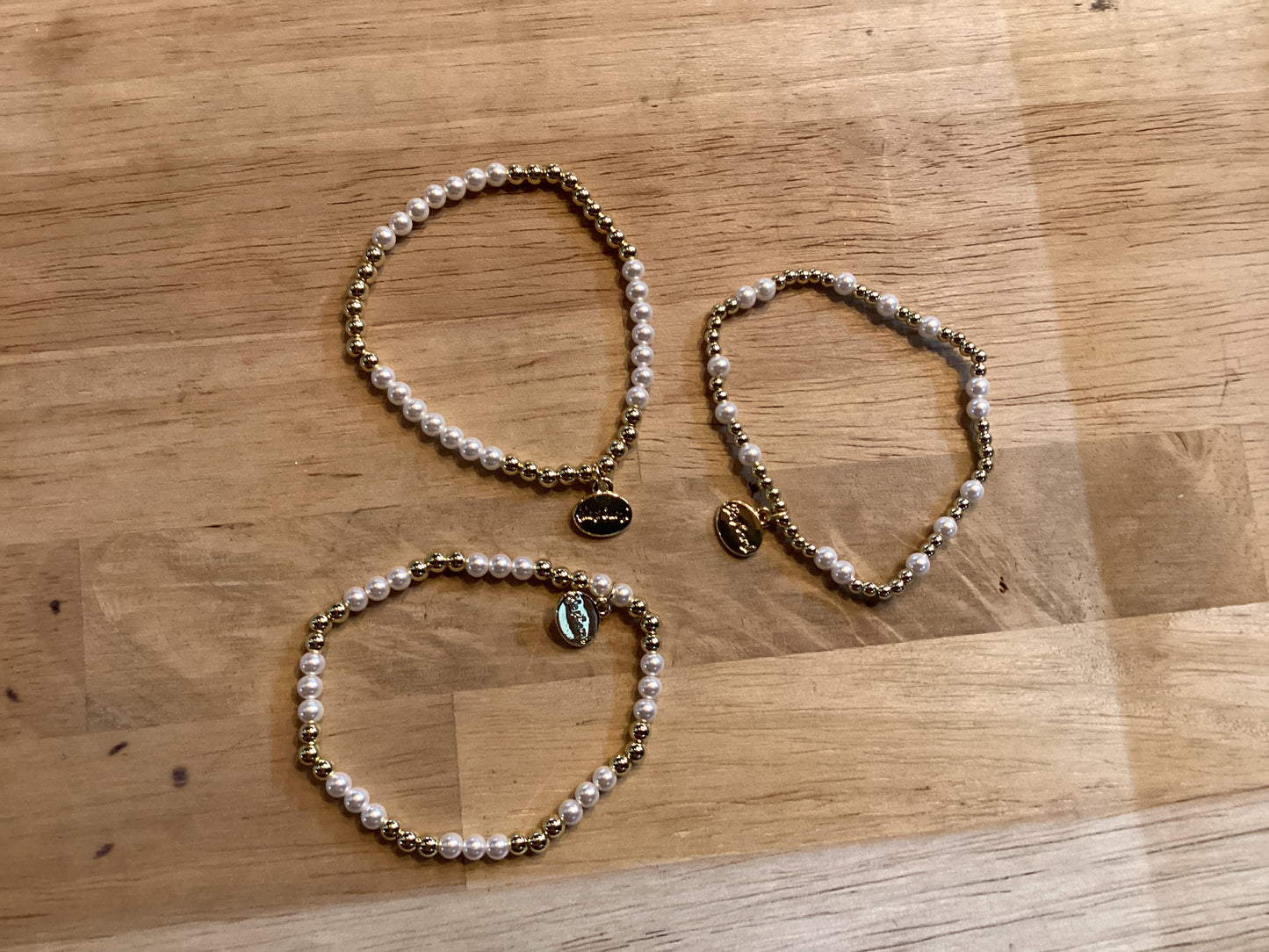 Alex Carol Small Pearl and Gold Bracelet