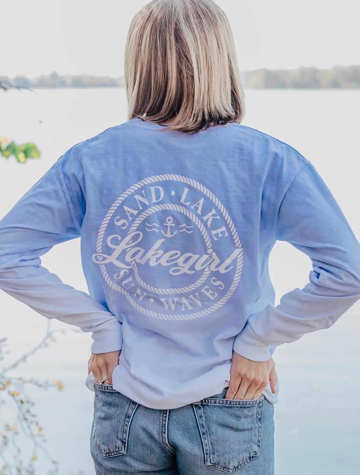 Lake Girl Sand Lake Sun Waves Long Sleeve