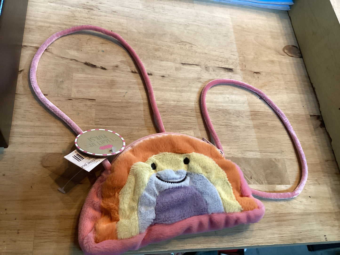 Light up rainbow purse