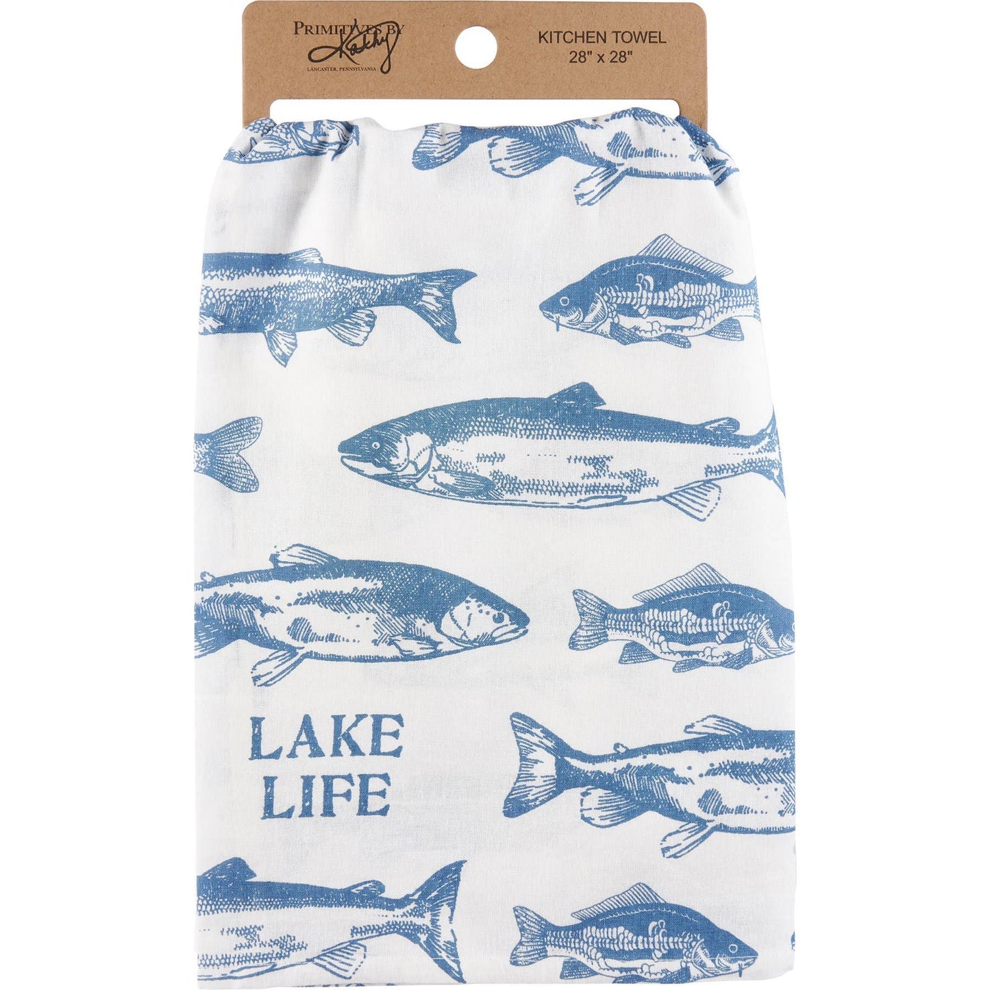 Primitives by Kathy - Lake Life Fish Towel
