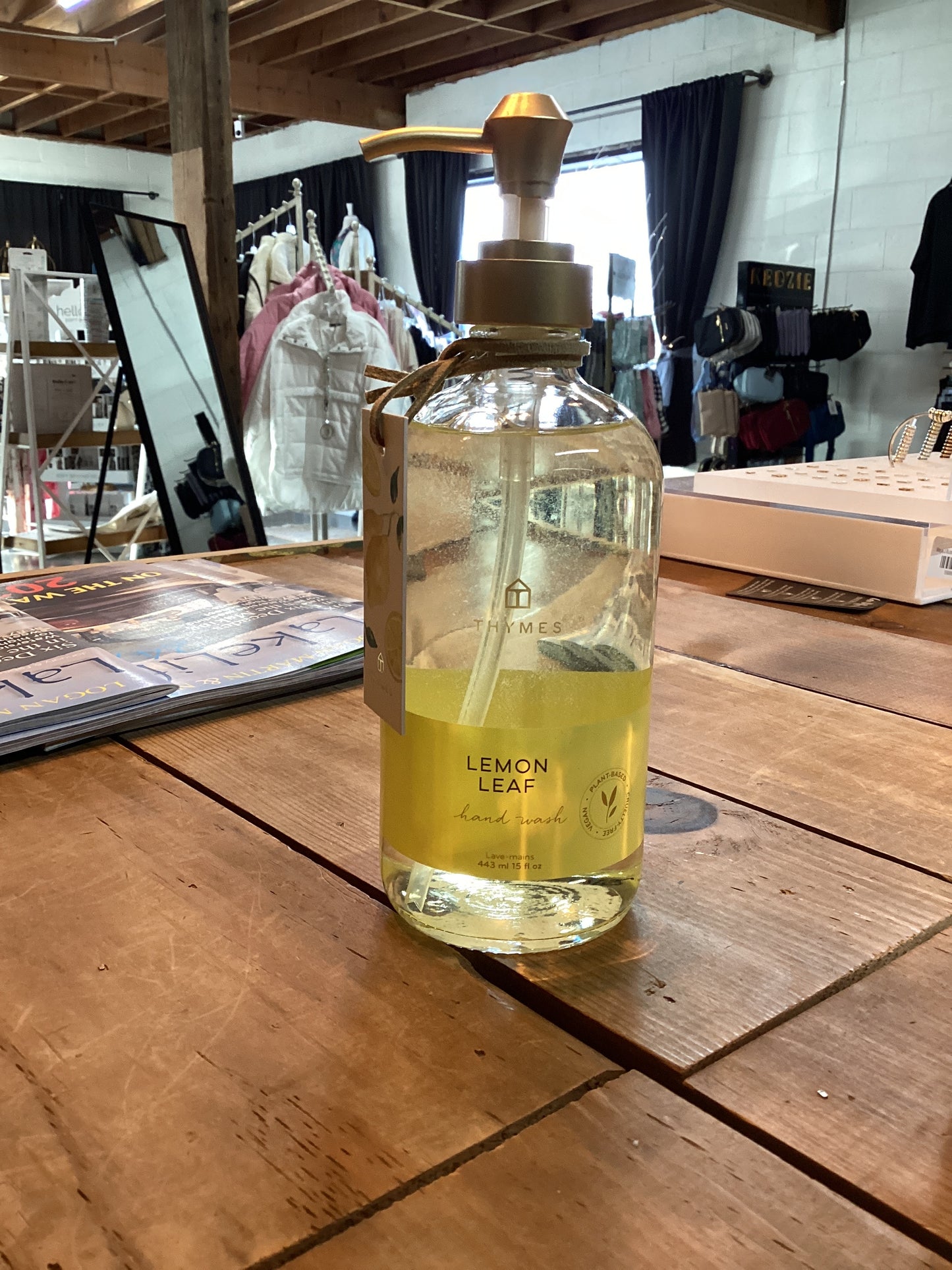 Thymes Hand Wash Soap; Lemon Leaf
