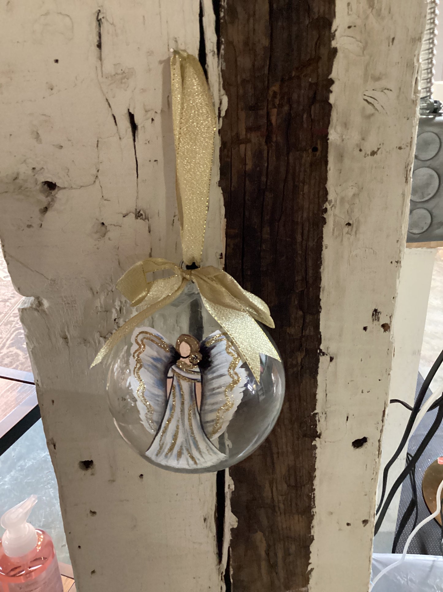 Glass angel ornament