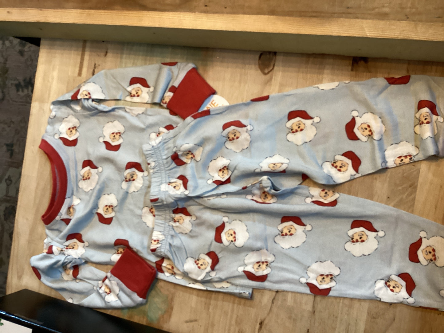 Kids Blue Santa Jogger Set