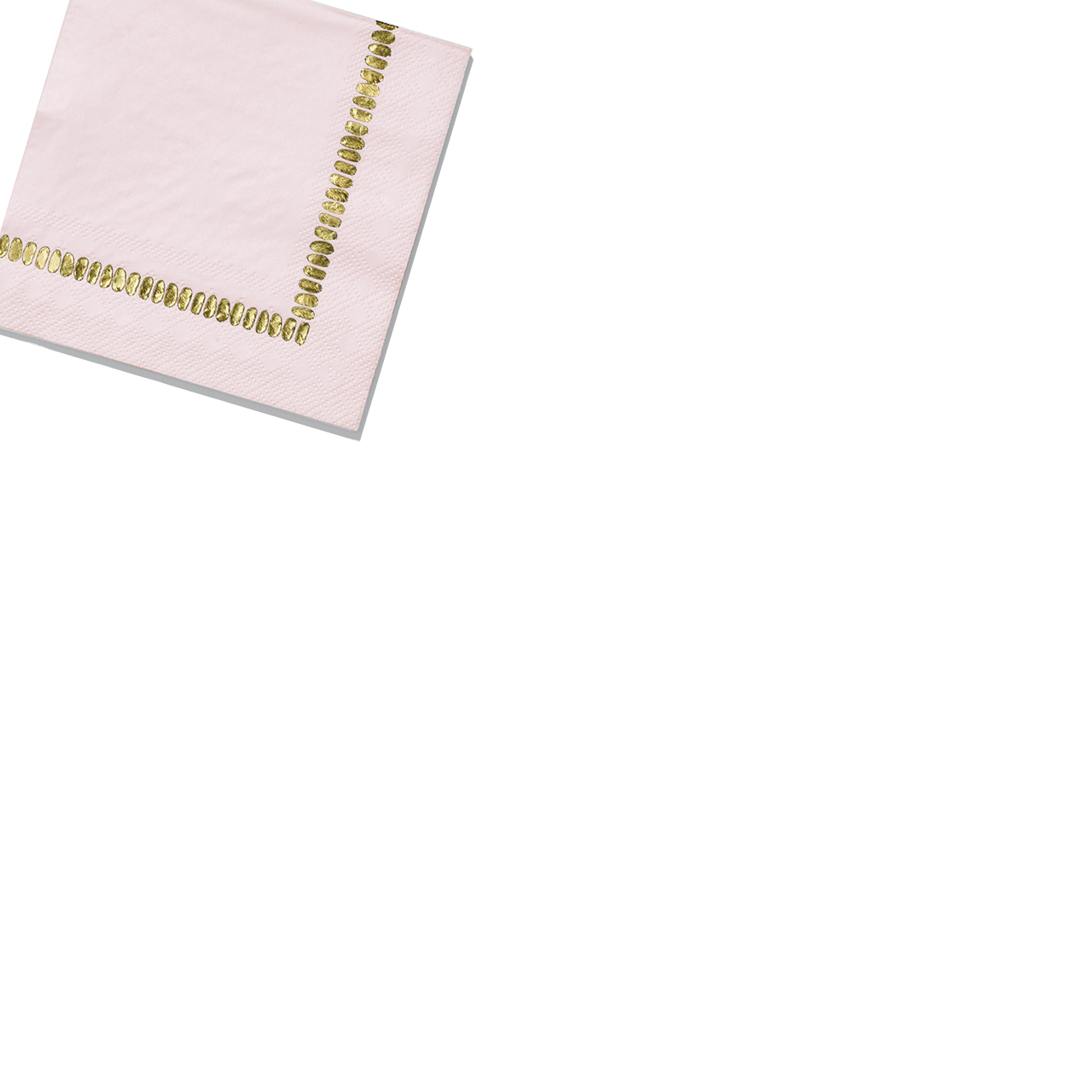 Coterie Party Supplies - Pale Pink Brushstroke Cocktail Napkins (25 per pack)