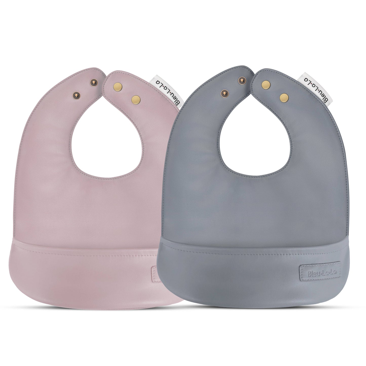 Bleu La La - Classic -Vegan leather bib 0-12 months
