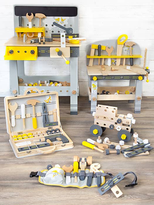 Hauck Toys - Small Foot Wooden Toys Tool Belt "Miniwob" Playset Designed