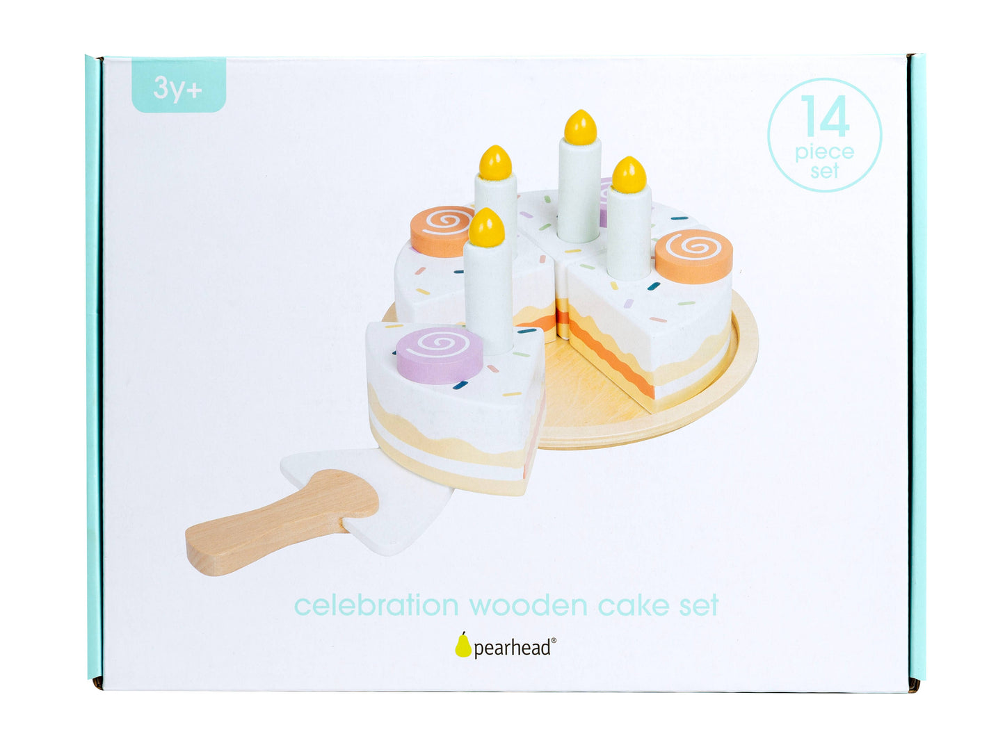 Pearhead - Celebration Wooden Cake Set, Developmental Toys