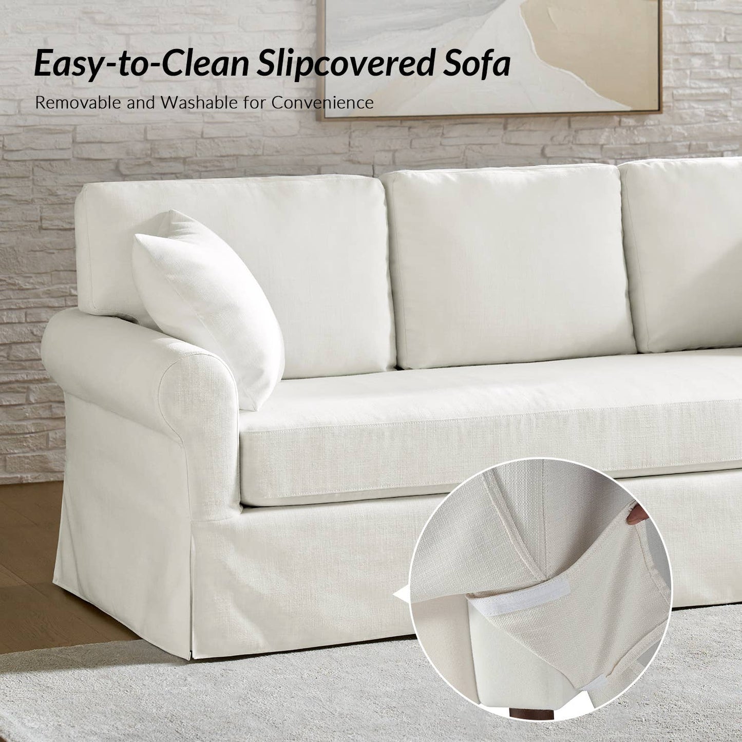 Karat Home - Enrico Slipcovered Sofa
