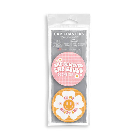 Clairmont & Co - Car Coaster Pack, Sweet 16 Gifts, Gifts for Girls, Grad Gift