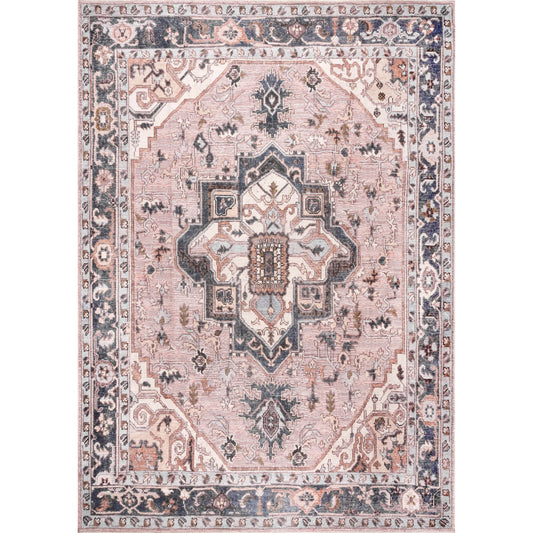 nuLOOM - Sasha Machine Washable Medallion Area Rug