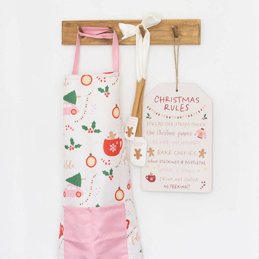 Something Different Wholesale - Sugarplum Fun Christmas Print Apron