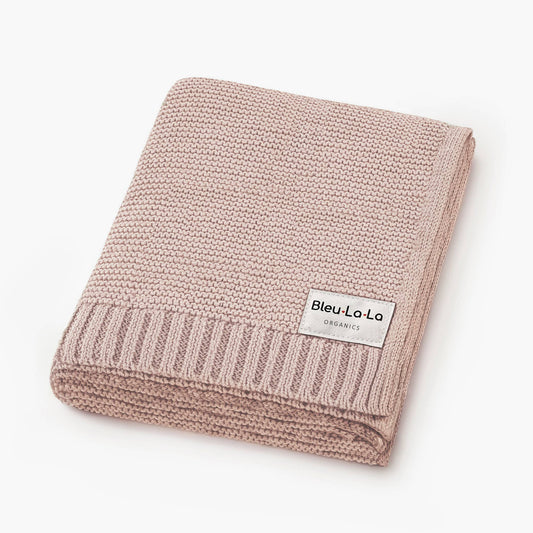 Bleu La La - 100% Organic Luxury Cotton Swaddle Receiving Baby Blanket