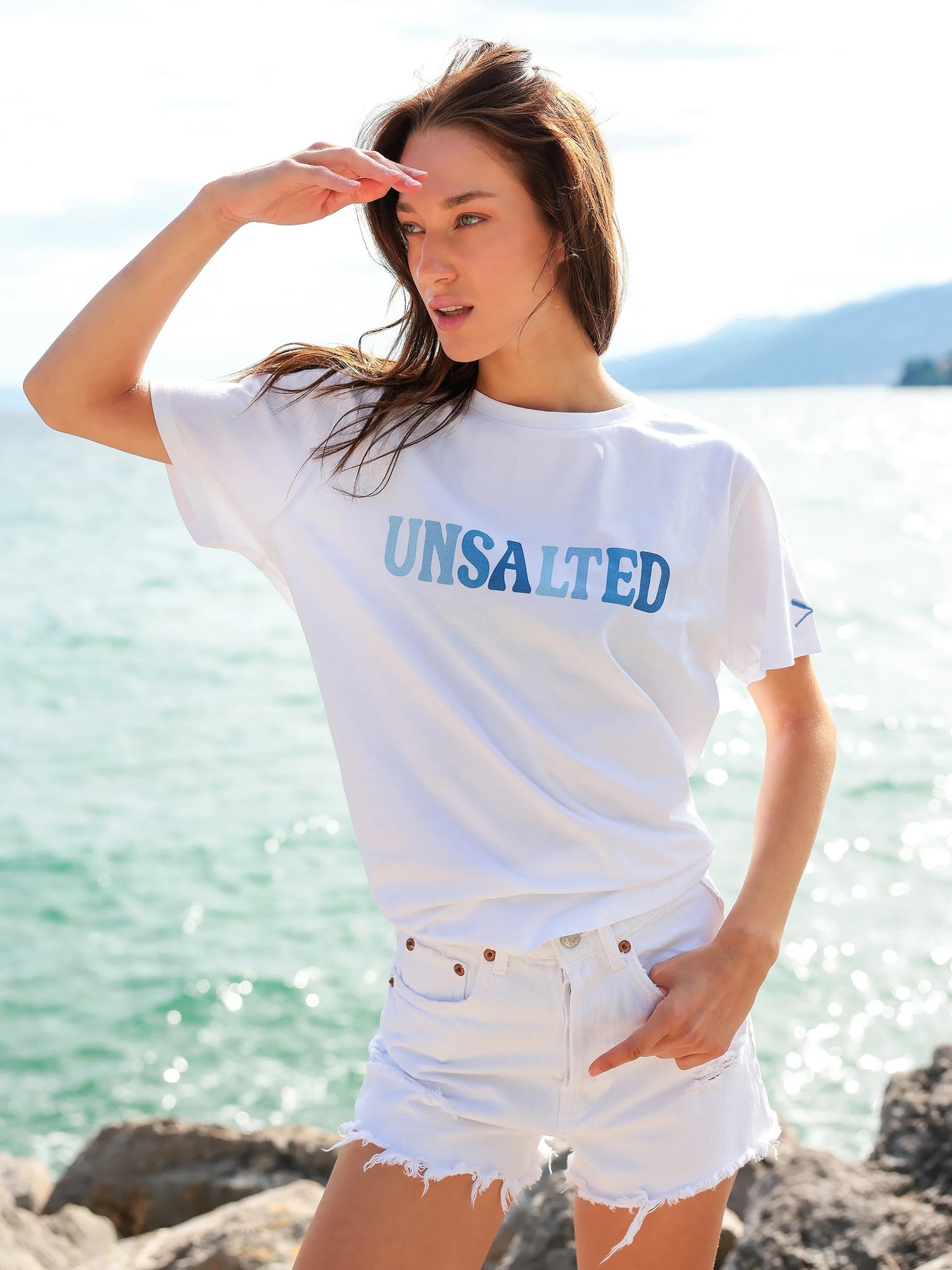 Shiraleah "Unsalted" T-Shirt, White