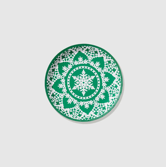 Coterie Party Supplies - Jolly Snowflake Small Plates (10 Per Pack)