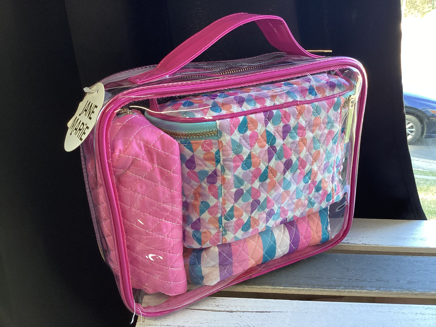 JM sweet heart toiletry bag
