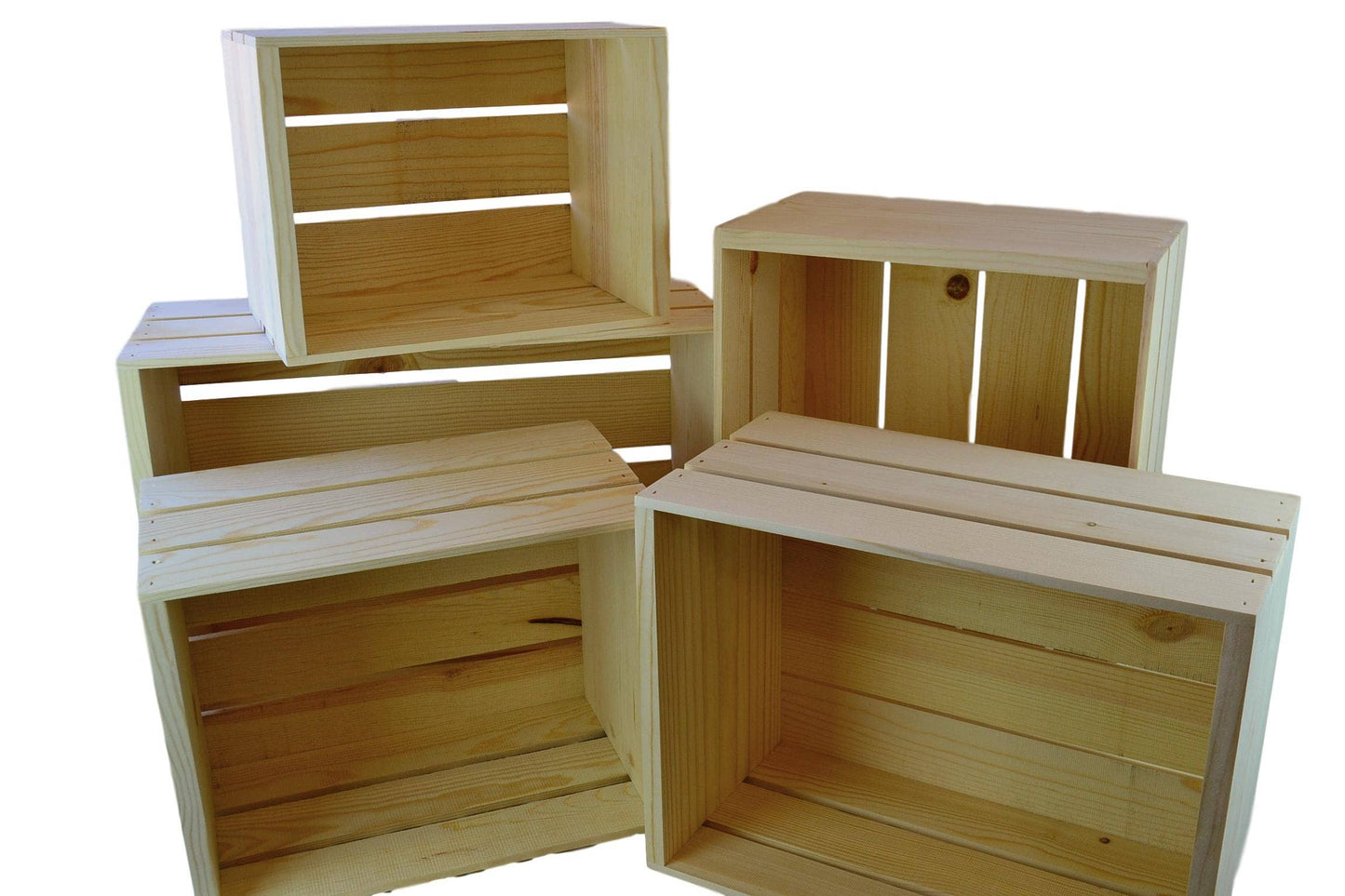 Poole & Sons Inc. - Slatted Wooden Nesting Crates 5 Piece (One Set)