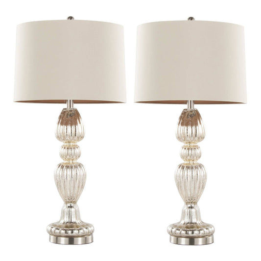 LumiSource and Grandview Gallery - Spade 30" Glass Table Lamp - Set of 2