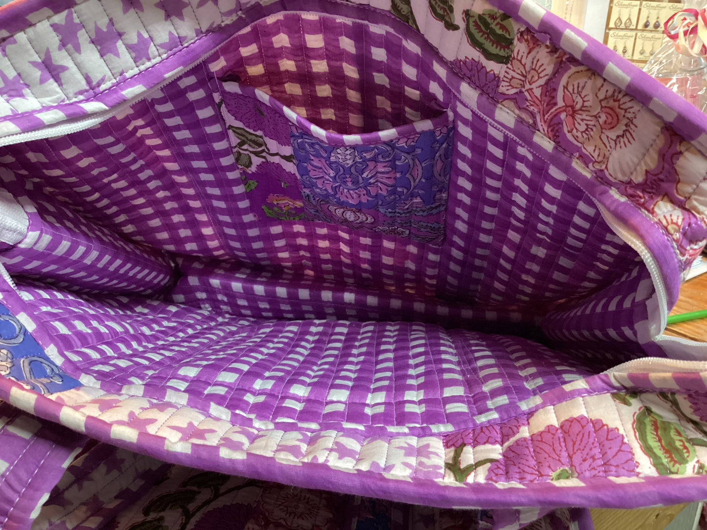 Quilted Tote Bag; by Heart of Grace