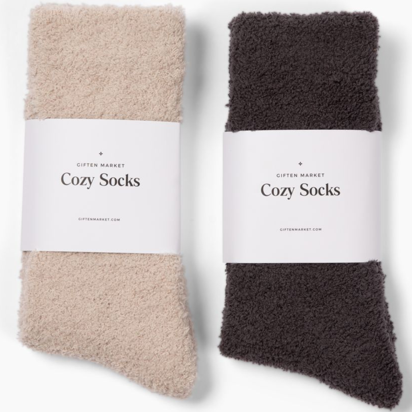 Giften Market - Cozy Cloud Socks - Charcoal - Warm & Soft - Winter Gift