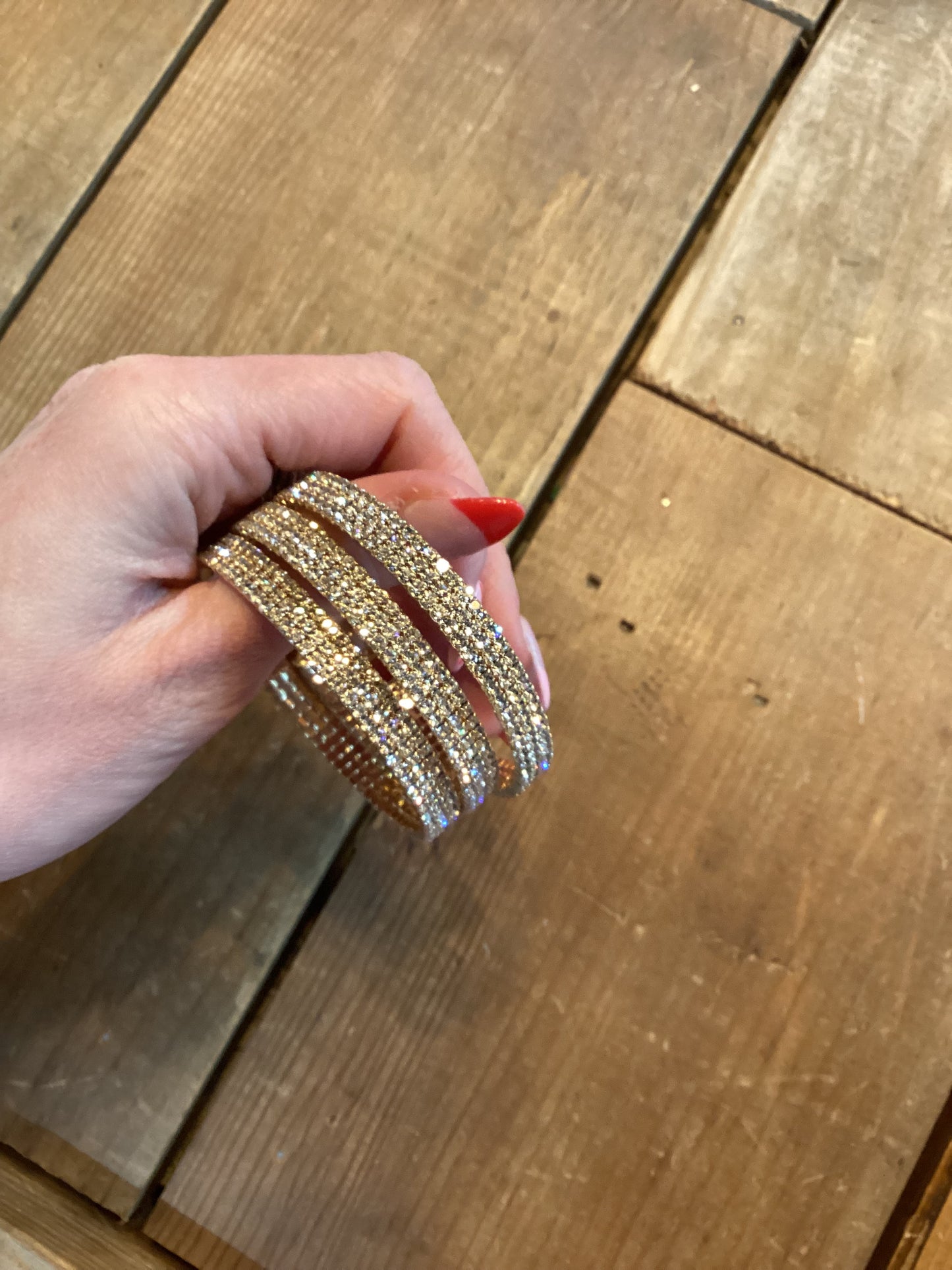 Diamond bangle bracelet