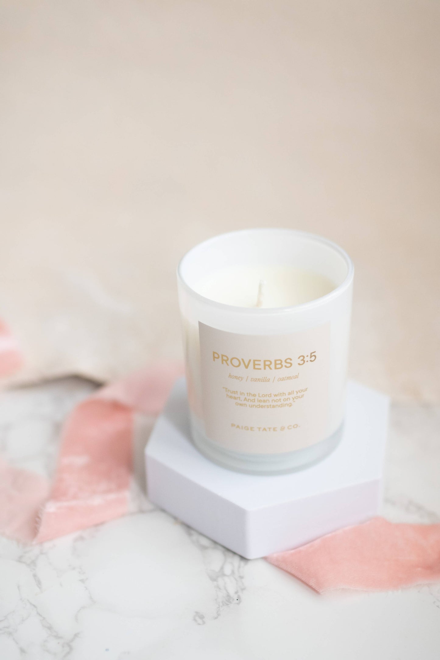 Paige Tate Christian Gifts - Scripture Candle: Proverbs 3:5