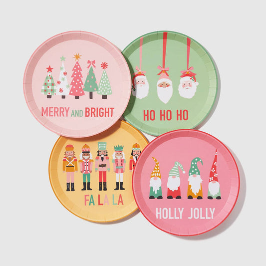 Coterie Party Supplies - Christmas Characters Large Plates (10 Per Pack)