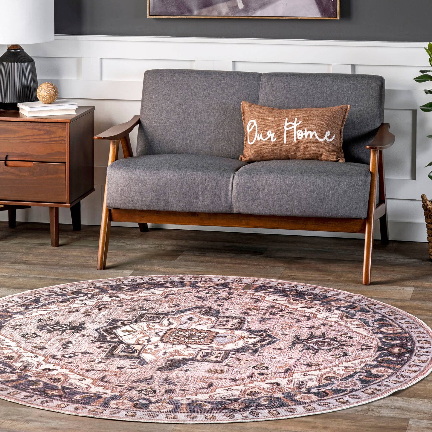 nuLOOM - Sasha Machine Washable Medallion Area Rug