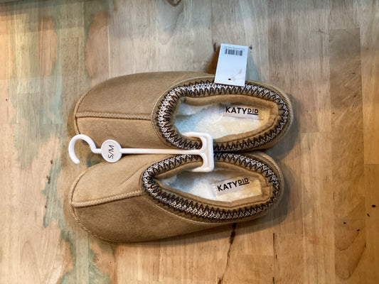 Sand Embroidered Slip-On House Shoes