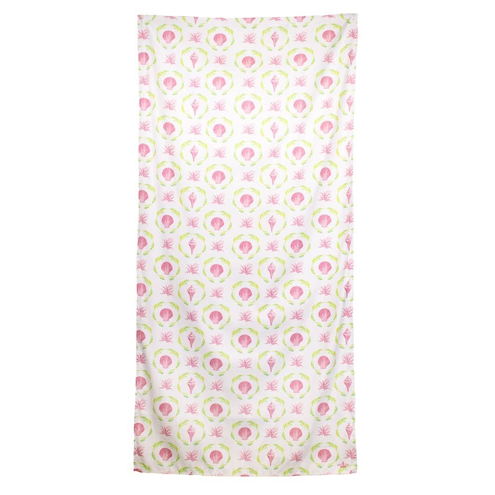The Royal Standard - Brighton Terrace Beach Towel   Pink Lilly/Lime   34x70