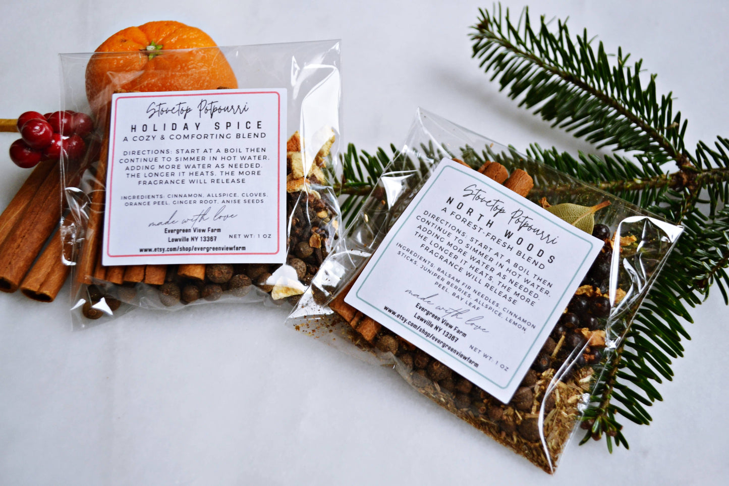 Evergreen View Farm - Simmer Stovetop Potpourri Holiday Spice Fall Christmas Blend