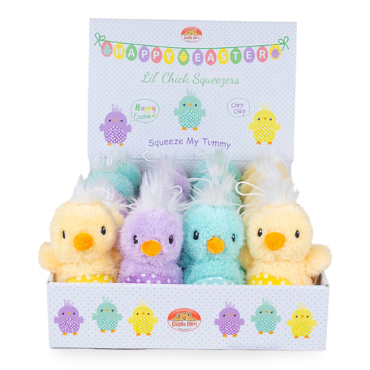 Cuddle Barn, Inc. - Lil Chick Squeezers (Easter Basket Plush Toy Gift)