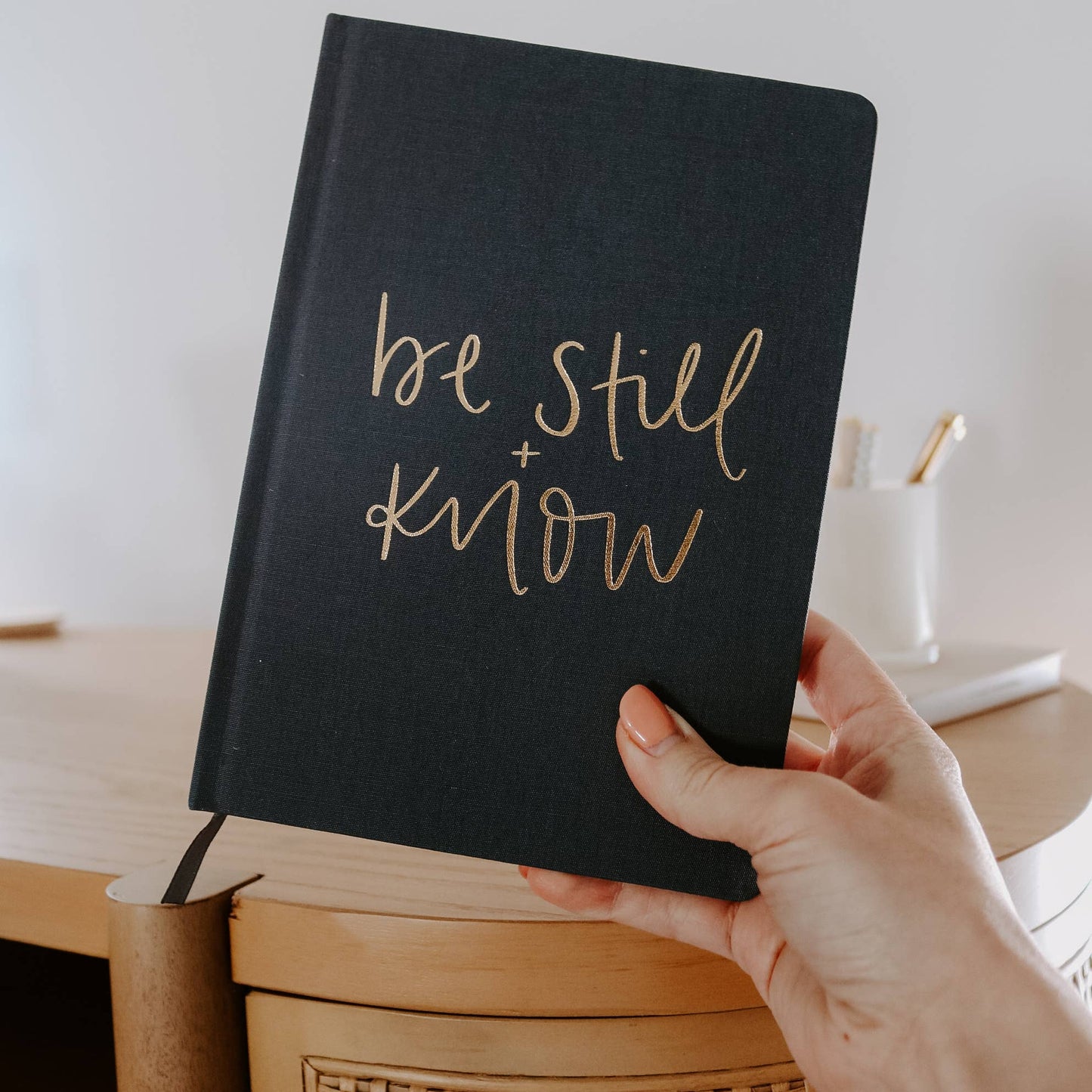 Sweet Water Decor - Be Still and Know Fabric Journal - Home Decor & Gifts