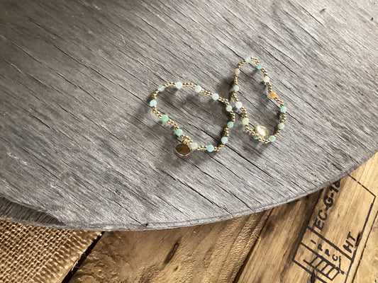 Alex Carol green stone bracelet